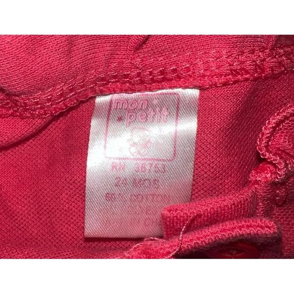 Mon Petit 24m Baby Girl with Hearts Pink Shirt - Picture 3 of 3